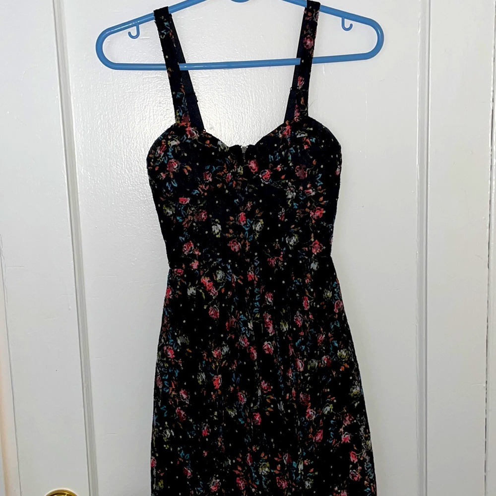 Jessica Simpson black flower dress